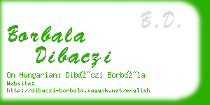borbala dibaczi business card